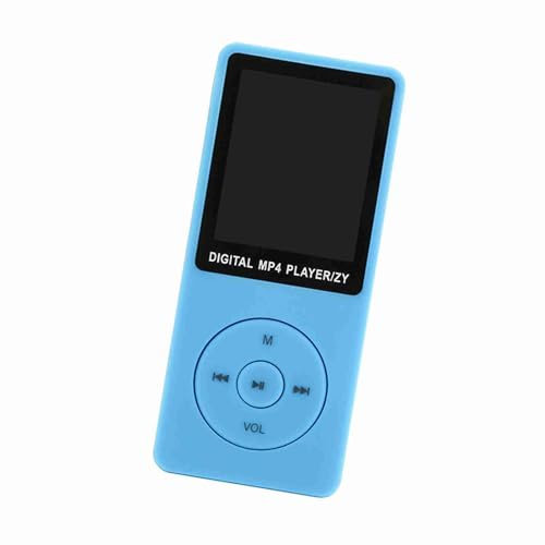 Reproductor de MP3 con Radio FM Reproductor MP4 Pantalla de 1,8 Pulgadas, Reproducción de Vídeo de Alta Resolución, Reproductor de Música de Estilo Metálico con Botones Táctiles