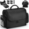Travel Makeup Bag Large Makeup Organiser Bag Vanity Case with 4 Independent Pouch Bags Extra Large Make Up Storage Organizer Box Make up Case for Beauty Artist, Nail Art and Salon with Shoulder Strap