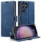 Monweicz Handyhülle für Samsung Galaxy S23 Ultra Hülle Premium Lederhülle Klappbar Flip Case Tasche Magnet Kartenfach Standfunktion Klapphülle Schutzhülle für Samsung Galaxy S23 Ultra - Blau
