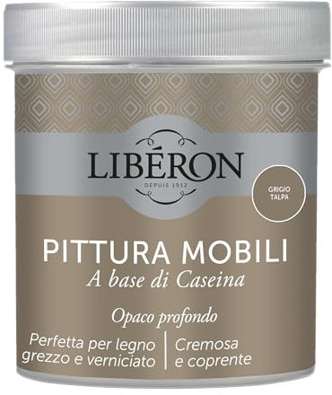 Libéron Pintura Muebles a base de Caseína Gris Topo 0.5 L