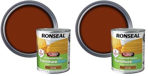 Ronseal HWFSRT50 Hardwood Furniture Stain Rich Teak 750 ml (Pack of 2)