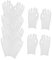 Anneome 12 Paare Handschuhe Männer Fingerlos Schwarz Schutz Weiß Baumwolle