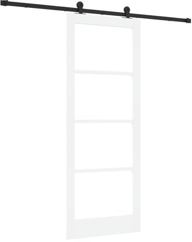 Porta Scorrevole vidaXL con Set di Ferramenta 'ORKDAL'Bianca 83x211 cm