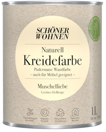 1L Schöner Wohnen Naturell Kreidefarbe Muschelliebe, Leichtes Hellbeige