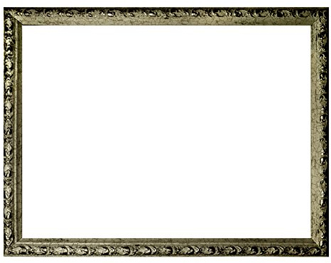 Barockrahmen Silber fein verziert 812 ARG, Leerrahmen 60x80 cm