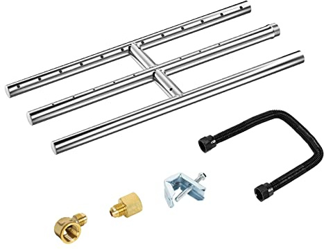 Skyflame - Brasero Rectangular para Chimenea y Chimenea (Acero Inoxidable, 30,5 x 15,2 cm)