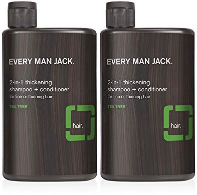 Every Man Jack Shampoo 2 in 1 + Pacchetto Twin Conditioner (ispessimento dell'albero del tè)