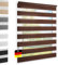 Doppelrollo Klemmfix ohne Bohren Braun 100x220 cm [Stoffbreite 96cm] Duo Rollo Fensterrollo für Fenster/Türen Gardine Klemmrollo Seitenzugrollo Sichtschutz Sonnenschutzrollo Zebrarollo