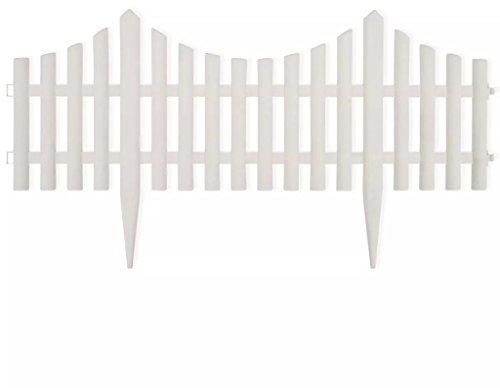 Tidyard 17er Set Gartenzaun 10 m Beeteinfassung Beetumrandung Palisade Garten Rasen Zierzaun Gartenzaun