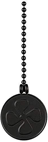 77194 mattschwarze Ausführung, Zugkette mit Ventilator-Medaillon, Matt Schwarz