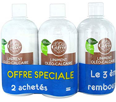 Gifrer Liniment Oléo-calcaire Stabilisé Lot 3 x 500 ml Offre Spéciale