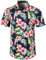 JOGAL Herren Blumen Kurzarm Baumwolle Hawaii Hemd X-Large NavyHibiskus