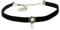 Alpenflüstern Trachten-Samt-Kropfband Helena - nostalgische Trachtenkette enganliegend, Kropfkette elastisch, Damen-Trachtenschmuck, Samtkropfband schmal schwarz DHK266