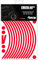 VFLUO - Kit Bandes Stickers Jantes Moto Rétro Réfléchissantes, Autocollants pour 1 Roue, 3M Technology™ - Haute visibilité latérale - Discret et Design - Pose facilitée