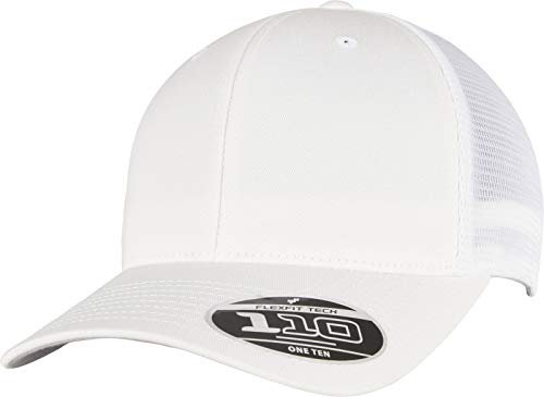 Flexfit Unisex 110M-110 Mesh Cap Baseballkappe, White, one Size