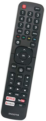 ALLIMITY EN2X27HS Reemplazo de Mando a Distancia para Hisense TV 43K300UWTS 55NEC5200 65K5500UWTS0100 65NEC5200 H32MEC2650 H40M3300 H40MEC3350 H43M3000UK H43MEC3050UK H43N5300UK