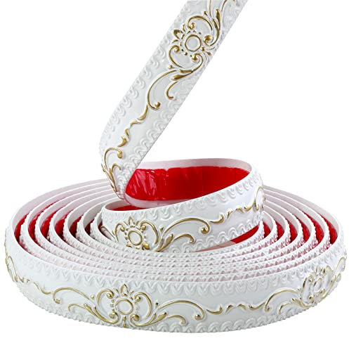 Flexible Wandverkleidung, abziehen und aufkleben, selbstklebendes Design, Zierleiste für Schrank, Spiegelrahmen, Wandkante, Heimdekoration, 5 m x 36 mm