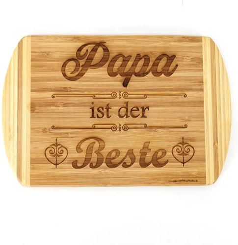 Frühstücksbrettchen Frühstücksbrett Stullenbrett Holzbrett Name Schriftzug Wunschtext Widmung Holz Brett Küchenbrett Brotbret Schneidebrett Schneidebrettchen Brotzeit (Papa, Groß)