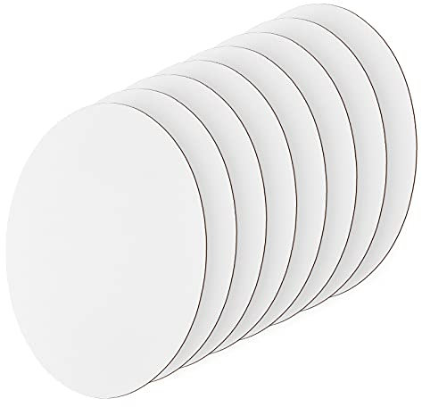 NBEADS 8pz Pannelli Ovali in Tela, 30x20x0.3cm Tavoli da Disegno in Tela Bianca per Studenti di Pittura A Olio e Acrilica Artisti Pittori Hobby e Principianti