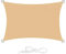 ERPENG Sonnensegel 3.5x6.5m 95% UV Schutz wetterfest Balkonverkleidung mit Seilen und Befestigungs Kit Hochwertigem Polyester für den Gartenzaun Balkongeländer, Beige