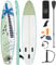 COSTWAY Stand Up Paddling Board, SUP Board aufblasbar, Paddelboard mit Sicherheitsleine, Paddel, Pumpe, Center Finne, Rucksack und Reparaturset (Grün, 320x76x15cm)