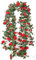 Jewlri 4 Stück 220cm Künstliche Rosen Girlanden Kunstblumen Seidenblumen Blumengirlande Rot Rosen Aufhängen für Hochzeit Garten Party Haus Hochzeit Auto Dekoration