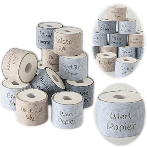 LS-LebenStil Filz Toilettenpapier Banderole Wertpapier Klohut Husse Klopapier Klorollen