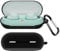 QINOUK for Sony WF-C500 Case,Dustproof,Shockproof and with D Shape Clip,Premium Soft Silicone Full Protective Case Compatible with Sony WF-C500-Black