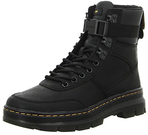 Dr. Martens Mixte Combs Amphibians, Black Wyoming & Black PU Polyurethane, 44 EU