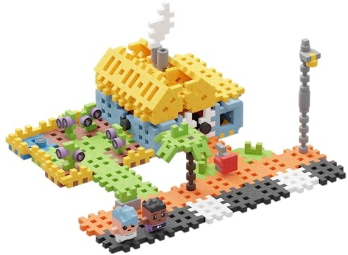 Marioinex 904152 Mini-Waffel-Steine Stadthaus 148 Stück 2 Figuren Flugzeug Spielzeug raketen Spielzeug für Kinder bausteine Kinder Building Blocks