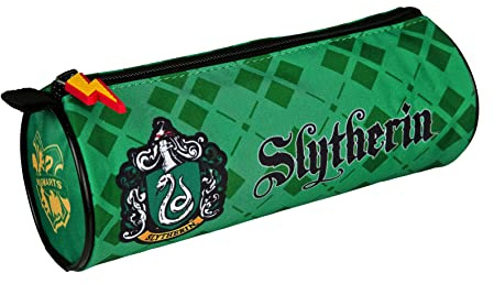 Undercover Slytherin Schlamperetui - Federmäppchen für die Schule - Stylisches Etui mit Slytherin Motiv - Schlampermäppchen für Teenager - ideal für den Schulanfang - Harry Potter Fanartikel - grün