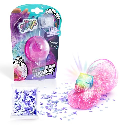 Canal Toys - Cosmic Crunch Slime – 1er Pack Light‑Up – Neon‑Slime mit Leuchteffekt, kindersicher - SSC 215, Rose