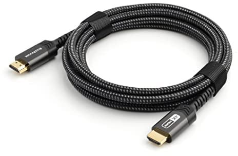 BlueRigger HDMI Cable 8K (2M - 4Pack, 8K 60Hz HDR, High Speed 48Gbps, HDMI Braided Cord, eArc, HDCP 2.3) - Compatible with PS5, Xbox, Roku, Apple TV, HDTV, Blu-ray, PC