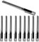 10 Mini Cuttermesser Teppichmesser 8mm Klinge | sicherer, stabiler Klingenrraster | (10 Mini Cutter)