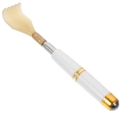 HOMSFOU Rascador De Cuerpo De Metal Masajeador De Madera Rascadores De Espalda Masaje De Puntos Rascador De Espalda De Metal Rascador Telescópico Cosquillas Mano
