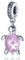 Rimgoris 925 Sterling Silber Charme für Frauen Armbänder Halskette Ocean Turtle Pink Gem Dangle Charm Geschenk