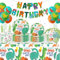 Dinosaur Birthday Party Tableware Set - 86 Pieces Birthday Party Supplies Happy Birthday Banners Dinosaur Tablecloths Dino Plates Cups Napkins Latex Balloon for Boys Girls Kids Birthday Decor