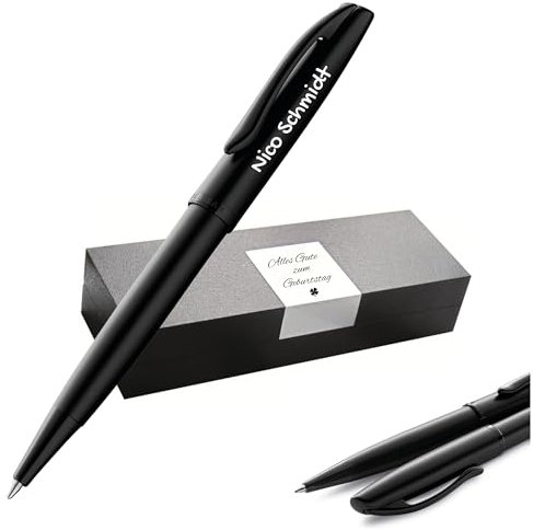 Pelikan Jazz® Noble Elegance K36 Kugelschreiber mit Gravur Geschenk - einzigartige Stifte mit Namen - personalisierte Geschenke - Kugelschreiber personalisiert (Carbon Schwarz)
