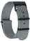 BISONSTRAP Nylon Uhrenarmband für Herren, Einteilige Militär Armband, 22mm, Grau (Schwarze Schnalle)