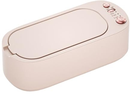 Booso Ultrasonic Jewelry Cleaner Machine, Professional Jewelry Cleaner with 3 Modes for Glasses, Jewelry 22.5x10.5x7.5cm Pink