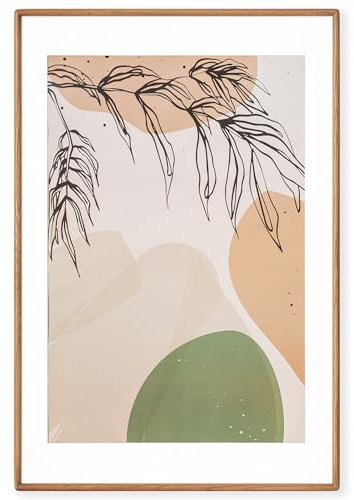 Axeman Posterrahmen, 61 x 91 cm, massiver weißer Eichenrahmen, 61 x 91 cm, mattiert auf 20 x 30 cm, abgerundete Ecken, Bilderrahmen aus Eiche, 91 x 61 cm, mit gehärtetem Glas, Naturholz-Bilderrahmen