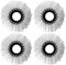 Mop Heads Replacement, 4 Pack Mop Head,Spin Mop Heads Replacement,Heads Refill for 360°Rotating Round Spin Magic Mop Microfibre Refills,Premium Quality Replacement Mop Heads for Rotating Mop