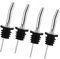 QGH 4 Pcs Bottle Pourers for Spirits, Stainless Steel Speed Pourers, Olive Oil Pourer, Oil Pourer Spout, Leak-Proof & Easy-to-Clean Wine Pourer Spout with Dust Caps - Ideal for Olive Oil, Spirits