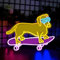 HFHungkeong Hund Neon Zeichen, Dachshund Neon Zeichen Hund Neon Zeichen für Wanddekoration, Tier 3D Wandkunst Neon Licht Mond Neon Zeichen Coole Welpe Neon Licht Zeichen für Schlafzimmer Wohnzimmer