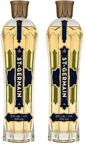 St-Germain Liqueur Française élaborées aux fleurs de sureau, fraîchement cueillies à la main, sans arômes artificiels, 20% vol., 70 cl/700 ml (Lot de 2)