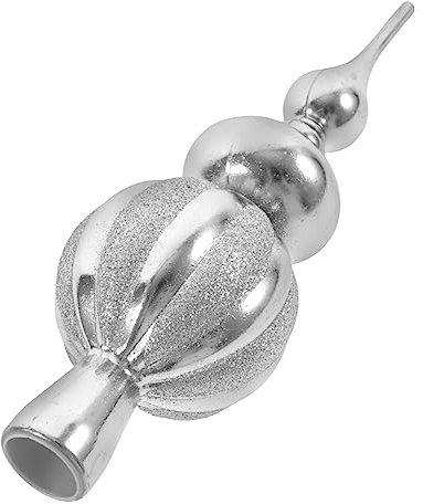 KITANDOVE Weihnachtsfee Baumspitze Kugelförmige Weihnachtsbaumspitze Weihnachtsbaum Mini Weihnachtsbaum Baumkrone Dekoration Künstlicher Mini-Weihnachtsbaum Plastik Silver