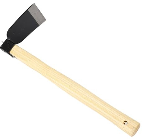 Zappa Stretta D202, Zappa per Carichi Pesanti, Zappa in Acciaio al Carbonio con Manico Ergonomico in Legno, Zappa da Giardino Leggera per Diserbo a Mano per Scavare, Diserbo e