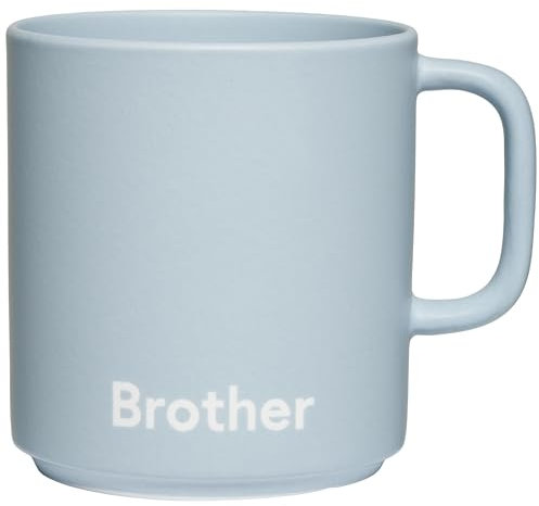 Design Letters Kaffeebecher mit Henkel | Geschenke für Bruder | Kaffeetasse mit spruch | Kaffeebecher Porzellan | Verwendung als deko wohnzimmer | Dänisches Design Lieblingsbecher | 250 ml