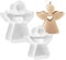 BigKego 2 Stück Engel Gießformen Silikon 3D Engel Kerzenform DIY Silikonform für Kerzenherstellung Engel Figuren Handwerk Ornamente