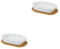 Alipis 2 Juegos Plato de arroz horno con queso planchas de asar planchas para asar sartén grill ramequines enfriamiento bandeja de hornear bandeja para hornear en microondas de madera